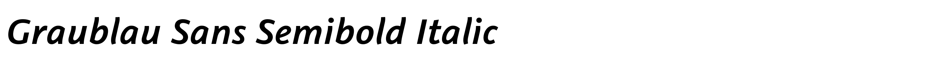 Graublau Sans Semibold Italic